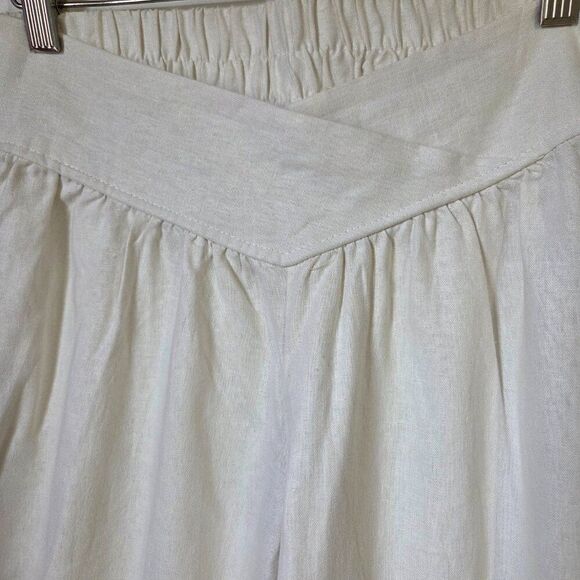 NEVER WORN BAN JARA CREAM LINEN BLEND JOGGER BOHO PANTS SIZE M - Picture 7 of 16